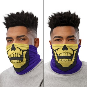 SKELETOR Neck Gaiter Face Mask • He-Man Masters of the Universe MOTU Fan Art Skeleton