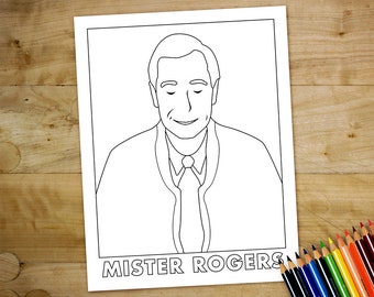 Mr Rogers Coloring - Etsy Australia