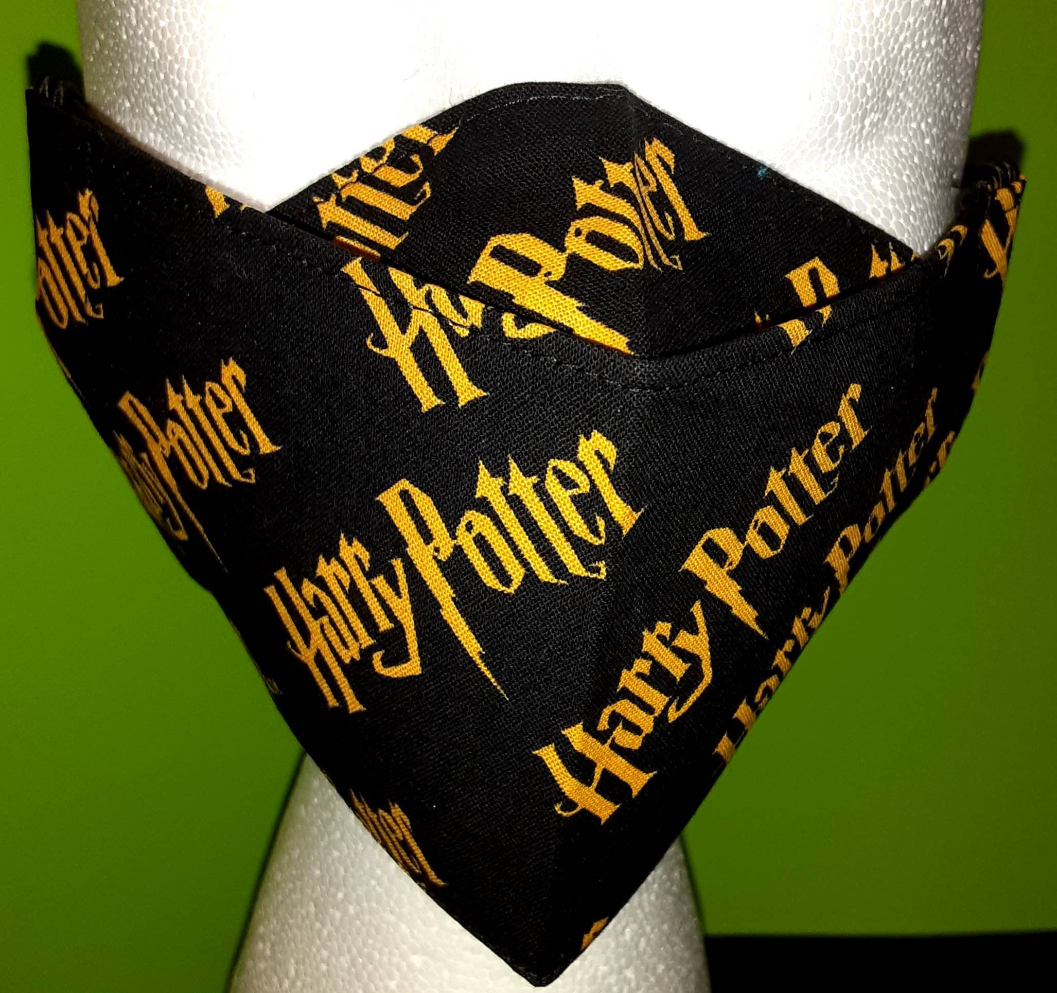 3D Easy Breathing Harry Potter Face Mask Black Facric Yellow Etsy