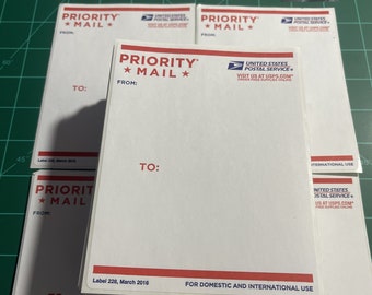 Blank Label 228 USPS Priority Mail Labels