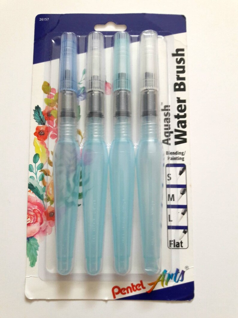 Sketch Art Craft Drawing Pentel Aquash Water Colour Brush Flat Nib Point