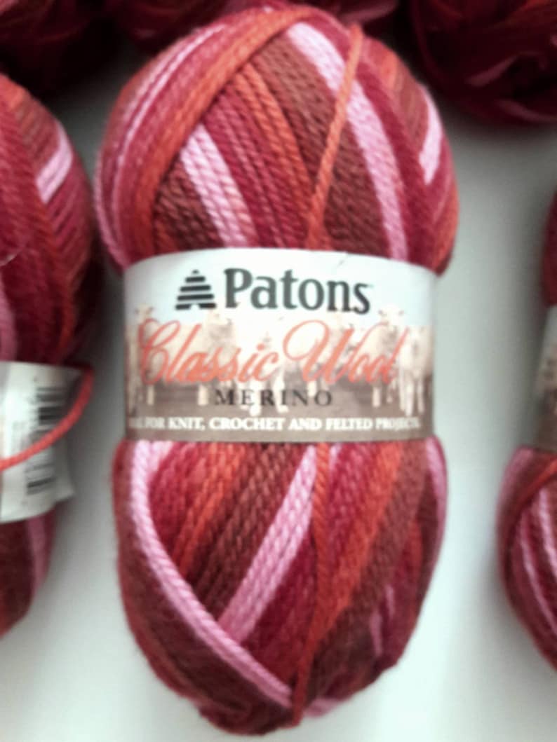 Six Skeins Patons Classic Wool Merino Yarn Regency Ombre Knitting  Crocheting Sweaters Scarves