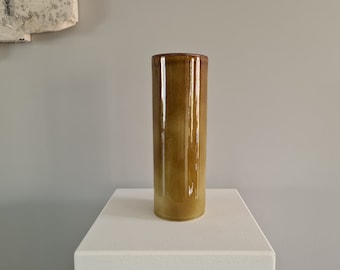 1950s tube vase / signed / Georges JOUVE style / enameled ceramic / 1950 / France / artist / Mid-Century / 20th century