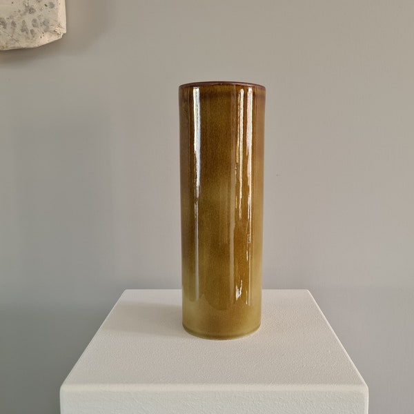 vase tube des années 50 / signé / style Georges JOUVE / céramique émaillé / 1950 / France / artiste / Mid-Century / XXème siècle