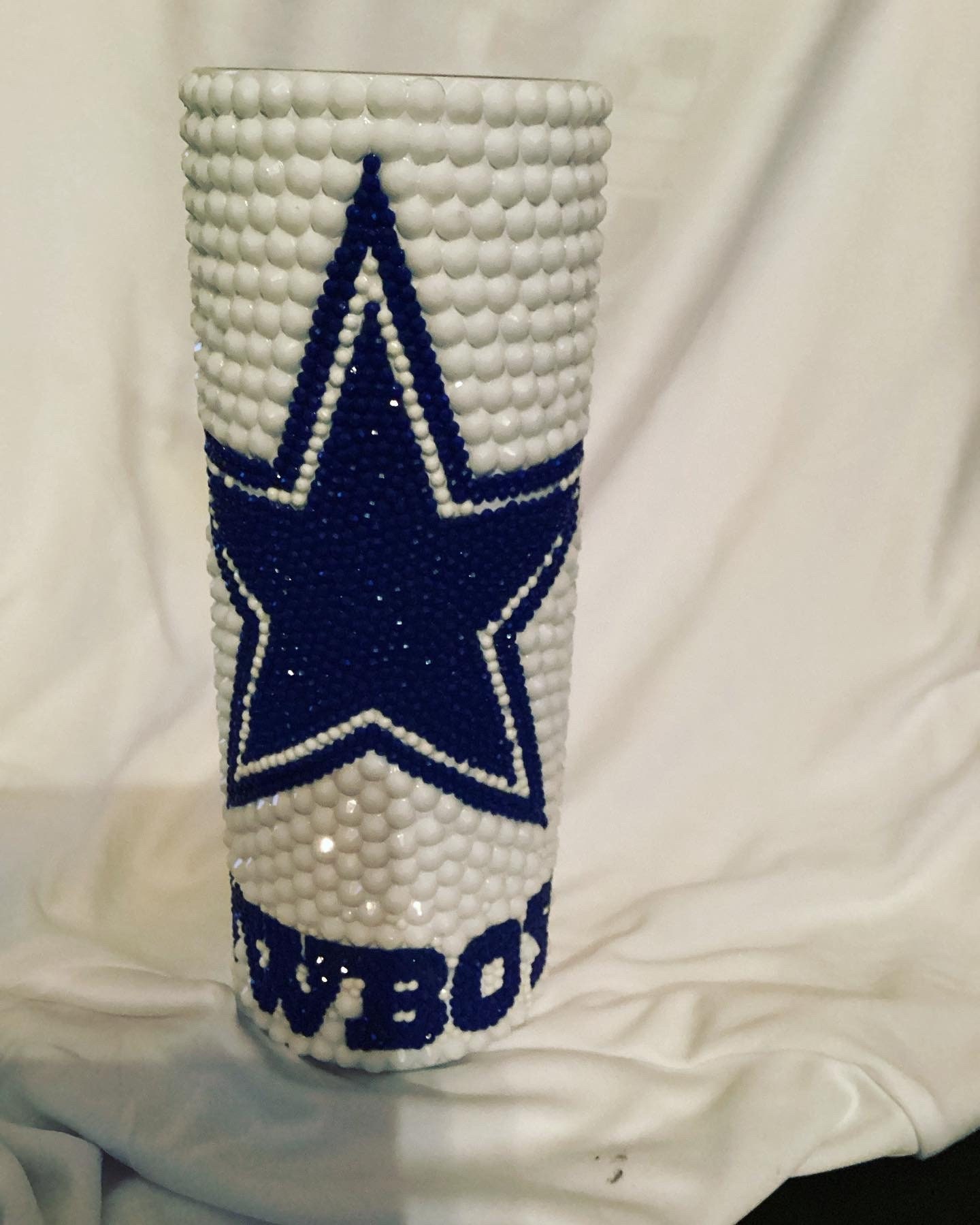 Dallas Cowboys White Pattern Stainless Steel Water Bottle, Sports Lid –  giftmug