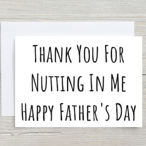 Grappige vaderdagkaart voor hem, vaderdagkaart voor man, eerste vaderdagkaart voor vriend, voor baby papa. Bedankt voor het noten in mij