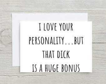 Sexy Valentine Husband Card, Funny Love Card For Boyfriend, Dirty Anniversary For Him