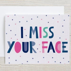 Votre visage me manque, carte drôle pour lui, carte sale pour petit ami, carte Wish You Were Here pour mari. Ton visage me manque entre mes jambes