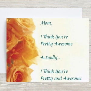 Carte de fête des mères pour maman, carte de fête des mères heureuse de la part de sa fille, carte de la meilleure maman de tous les temps pour son fils. Vous êtes plutôt génial