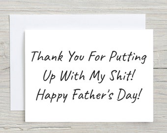 Carte de fête des pères drôle pour lui, carte de fête des pères pour papa, carte de fête des pères heureuse pour mari, carte de papa drôle pour petit ami. Merci papa