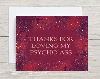 Funny Birthday Card For Boyfriend, Love Card For Girlfriend, Anniversary Card For Husband, Card For Wife. Thank You For Loving Me
