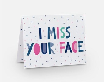 Funny Miss You Card For Boyfriend, Naughty Thinking of You Card For Him, Long Distance Card. I Miss Your Face In Between My Legs