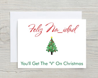 Sexy Christmas Card For Him, Kinky Christmas Card For Husband, Funny Christmas Card