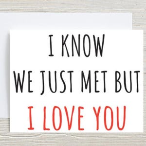 Tarjeta de "te amo" para novio, tarjeta de amor para novia. Ya te amo