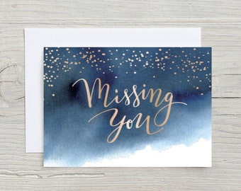 Missing You Karte: Fernbeziehung