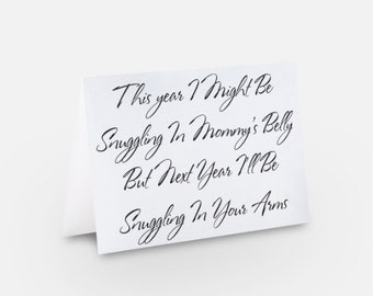 Expecting Dad Card For Husband, Baby Shower Card For Boyfriend, First Time Dad Card For Him. Next Year I'll Be Snuggling In Your Arms