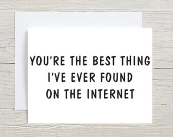 Online Dating Card For Boyfriend, Dating App Card For Husband, Anniversary Card For Girlfriend
