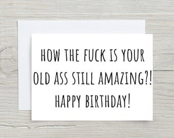 Funny Birthday Card - Happy Birthday - Friend - BFF - Bestie