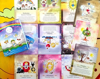 Oracle de mes Anges Gardiens - jeu de 60 cartes conseils pour tout domaine de vie, l'amour, le travail, la spiritualité, la créativité