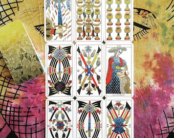 Tarot de Montpellier - tarot de Marseille of 78 cards based on two old versions of the tarot de Marseille dating from 1705 and 1890