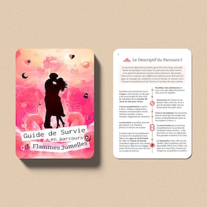 Guía de supervivencia del Viaje de las Llamas Gemelas: juego de 80 tarjetas de doble cara, hojas explicativas, libro de desarrollo personal