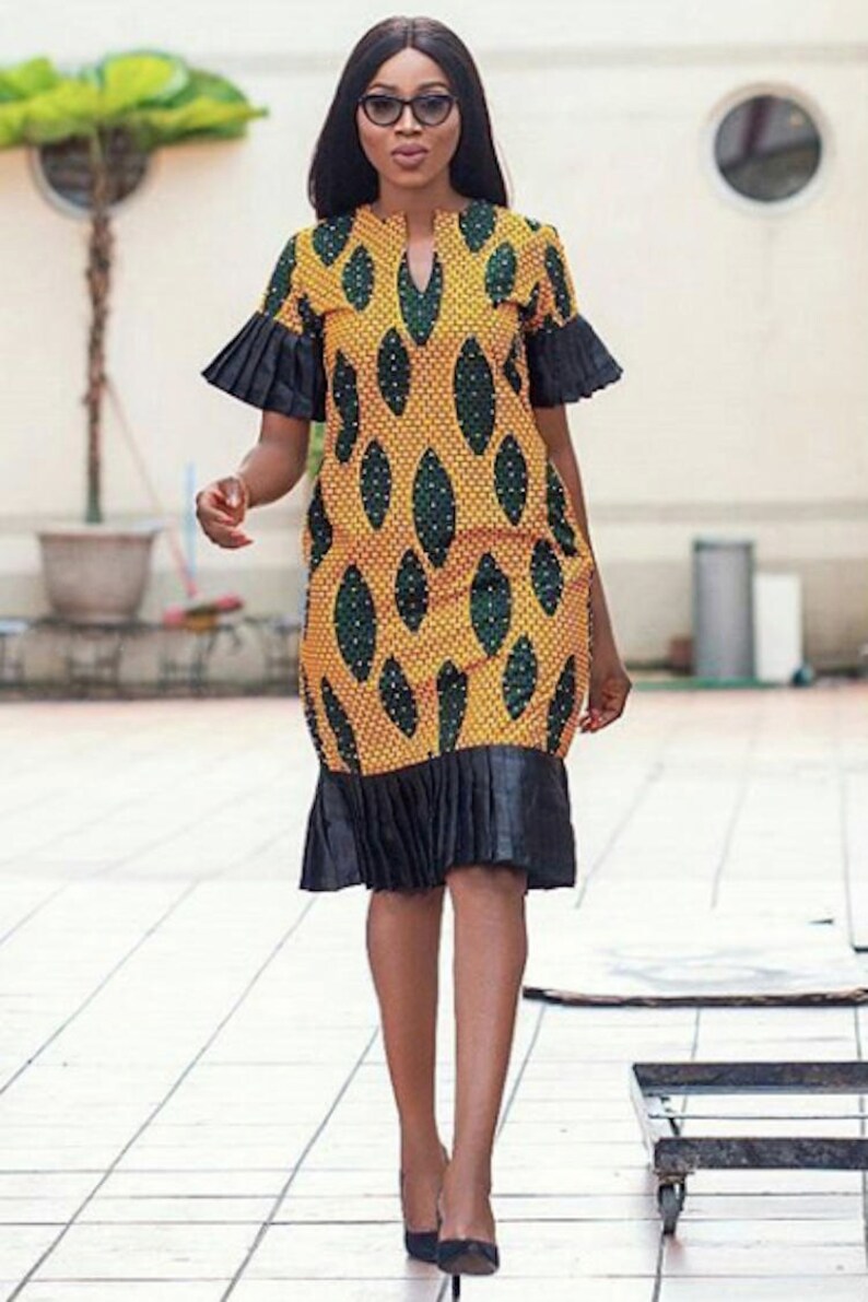 Formal African Print Midi Dress