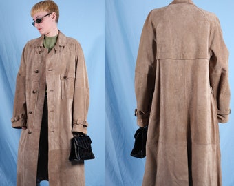 Wildleder Trenchcoat Etsy
