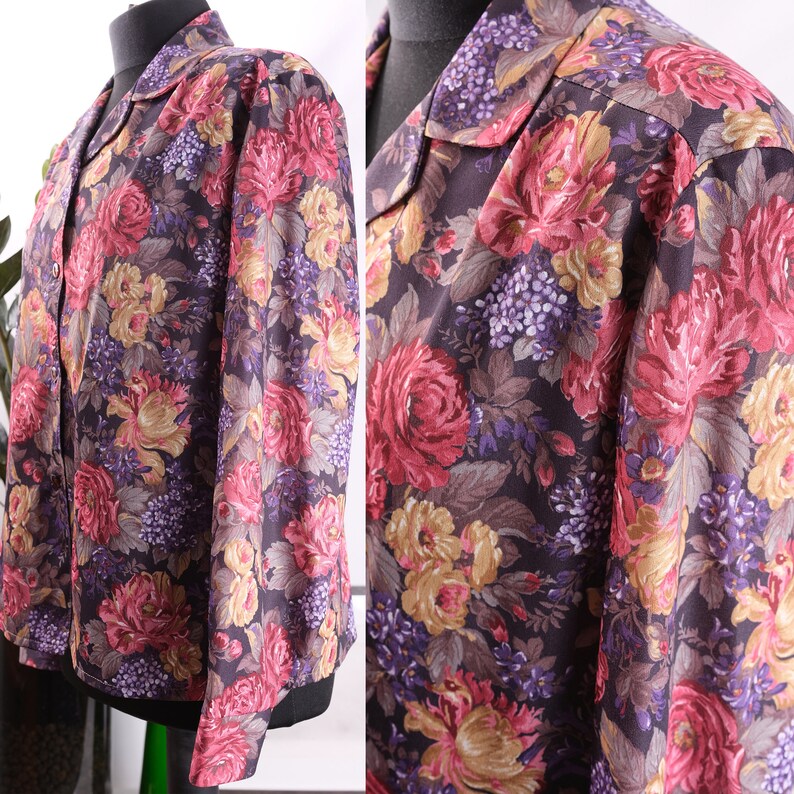Vintage women/'s oversized blouse top Rushcliffe from the late 70s and early 80s