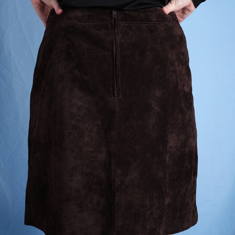 Size: EU 40 US10 UK14 Excellent condition Vintage boho suede short skirt 2000s suede leather skirt by Laura Ashley