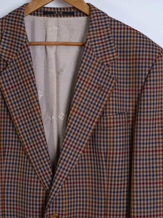 2000s DAKS classic sport plaid wool jacket vintag… - image 6