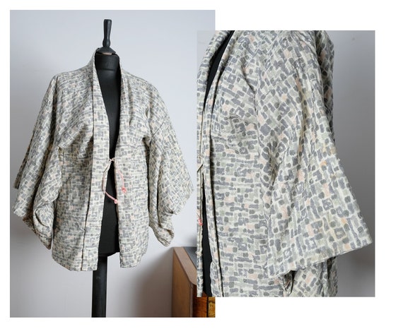 Very rare art deco silk japan kimono 20s - 30s, ha
