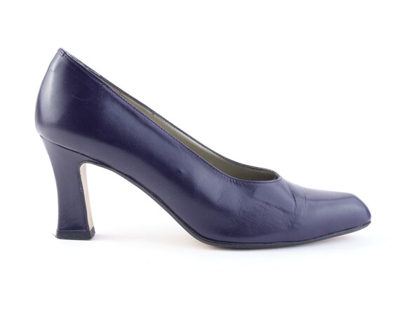 90s v-neck pointy pumps Jacques Vert. Vintage coc… - image 2