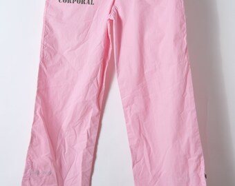 Y2K barbiecore cargo pants. Vintage Carbrini pink low waist bottoms pants from the early 2000s.