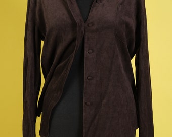 90s brown shirt Armani Vintage wmns shirt brown viskose shirt