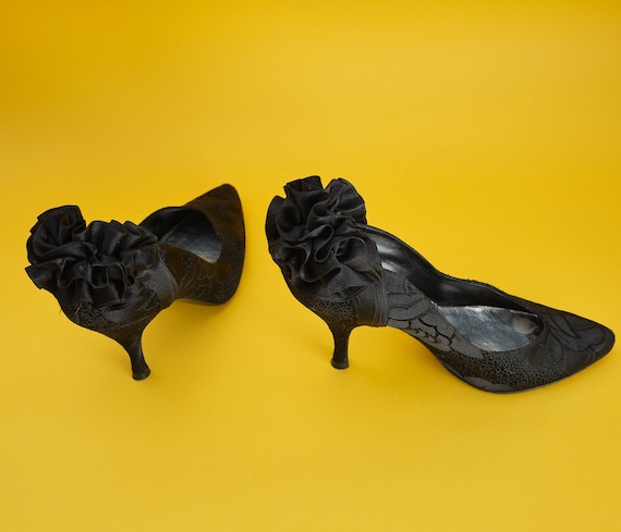 90s high pumps by Stuart Weitzman. Vintage black … - image 3