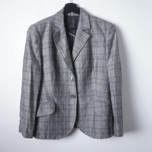 Vintage Burberry London Women's Silk Jacket With Fur Trim