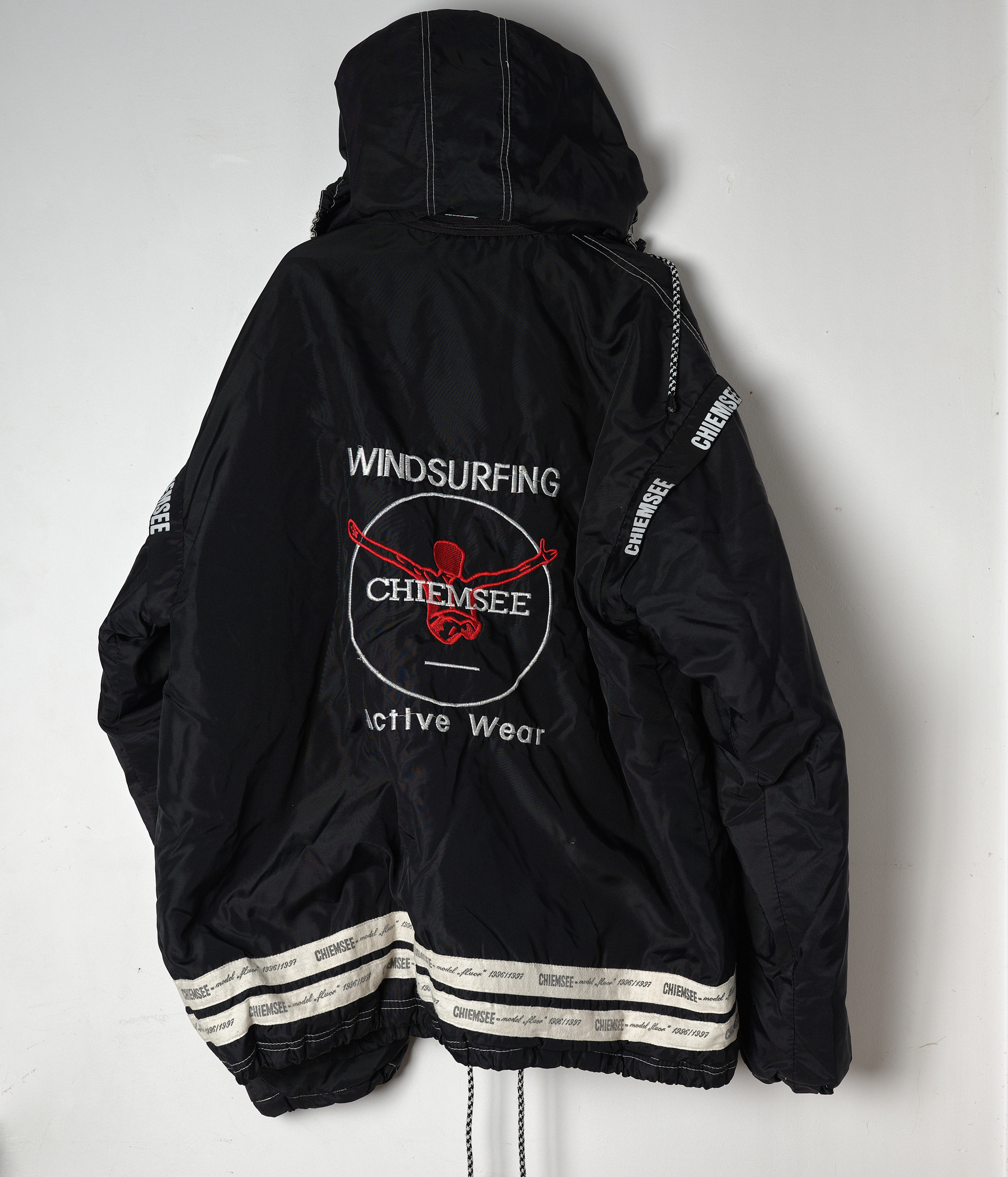 90s CHIEMSEE Parka Jacket. Vintage Men's Jacket With Big Logo
