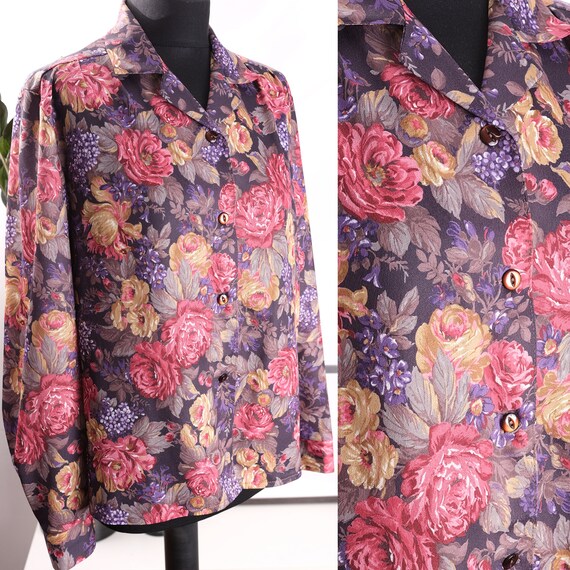 Vintage women/'s oversized blouse top Rushcliffe from the late 70s and early 80s