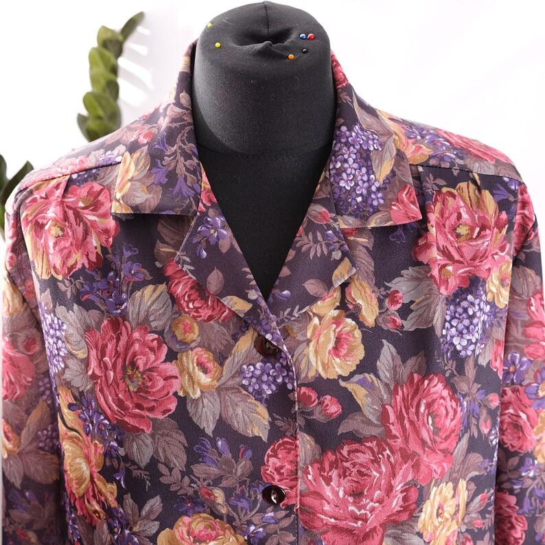 Vintage women/'s oversized blouse top Rushcliffe from the late 70s and early 80s
