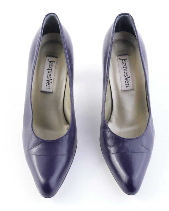 90s v-neck pointy pumps Jacques Vert. Vintage coc… - image 6