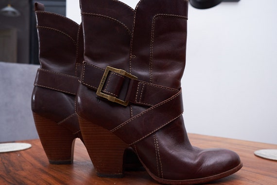 frye cowboy booties