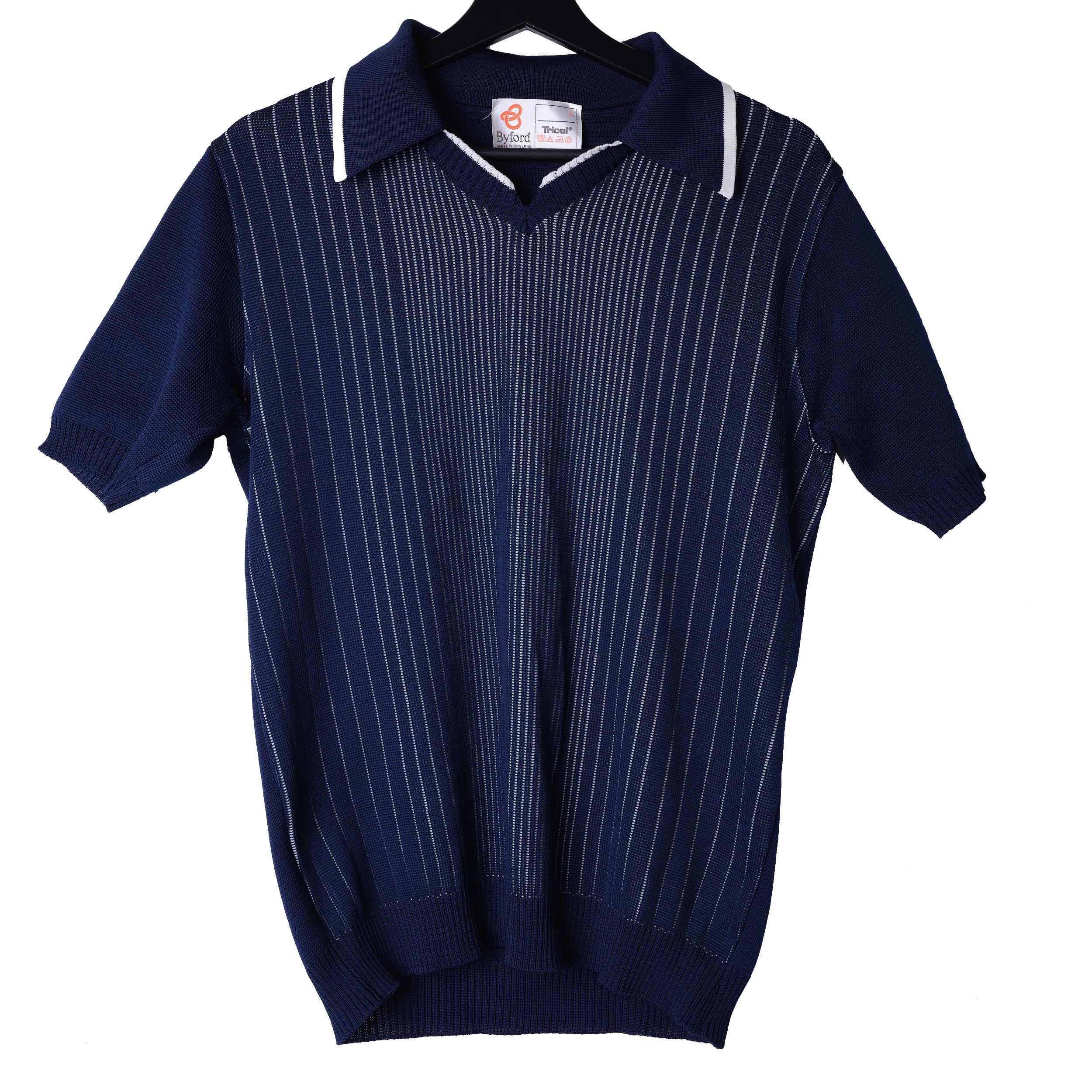 Vintage Mod 70s Knitted Polo Skipper Collar T - Shirt - Etsy
