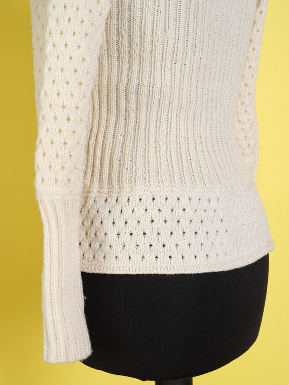 90s hand-knitted crochet sweater vinatge y2k crea… - image 8