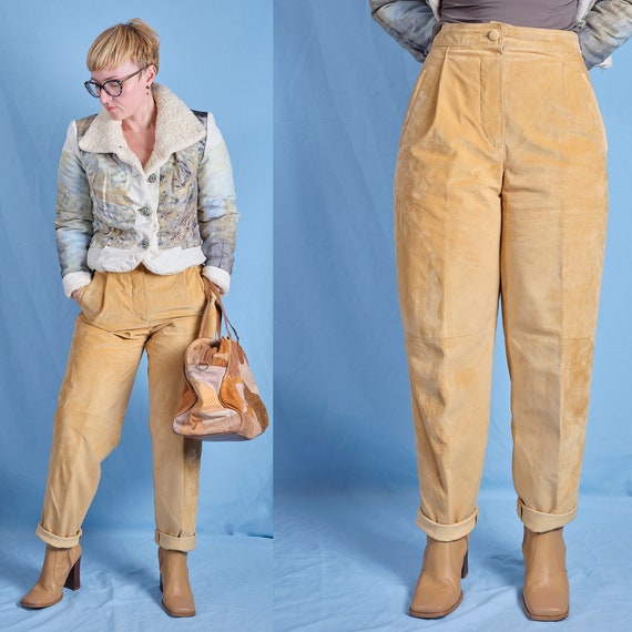 90s / 2000s Madeleine nubuck leather pants. Vintag