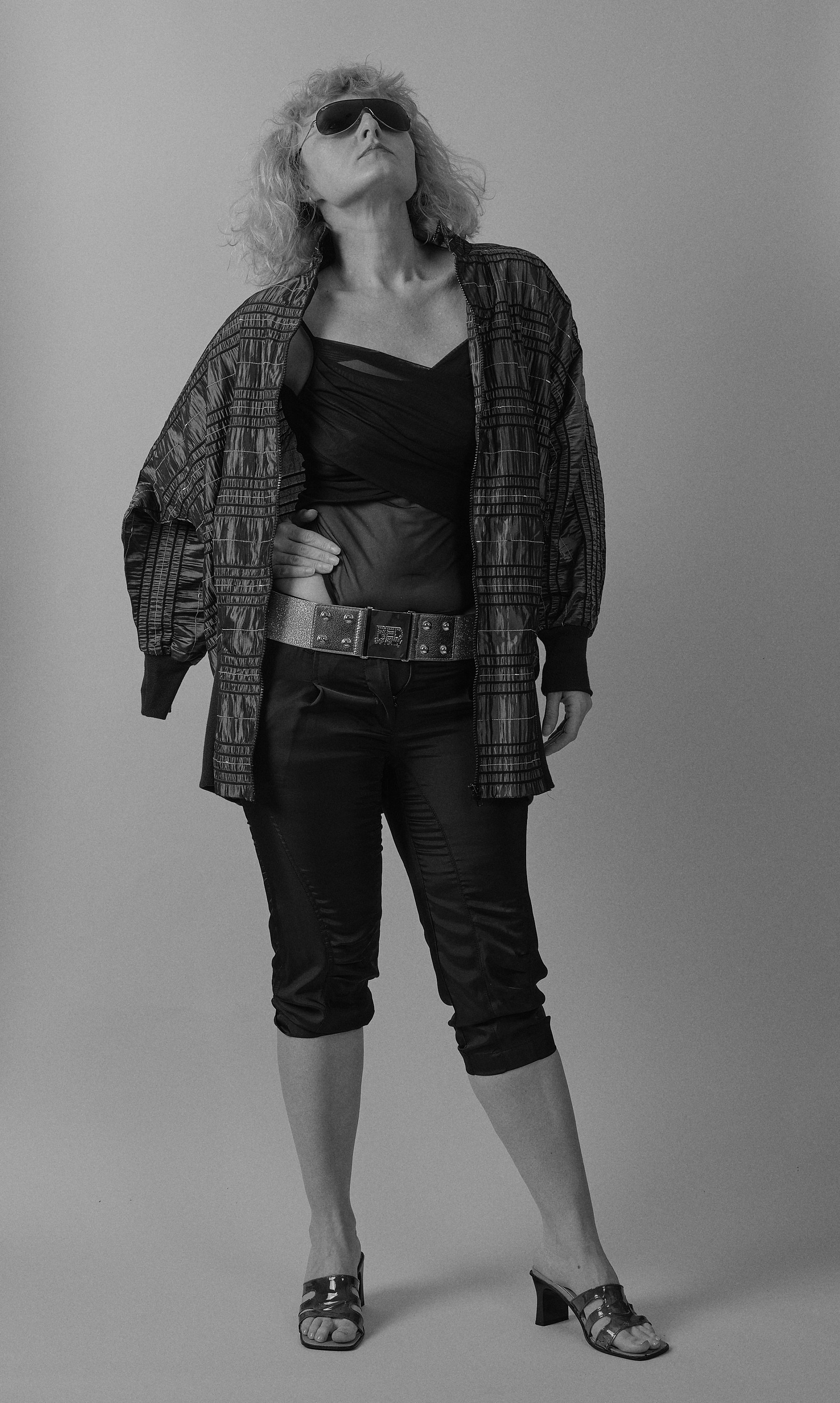 Y2K Full Zip Jacket with Elastic Waistband in Plus Sizes