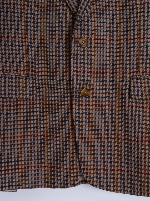 2000s DAKS classic sport plaid wool jacket vintag… - image 5