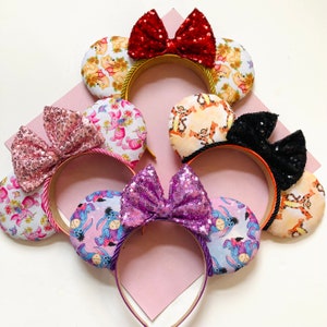 Hand made custom Winnie the Pooh, Eeyore, piglet, tigger mouse ear headband