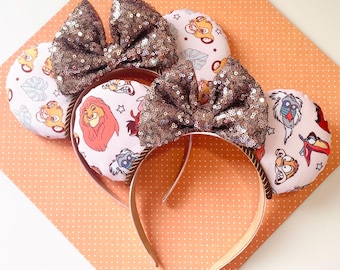 Custom handmade Lion king themed Mouse ears headband