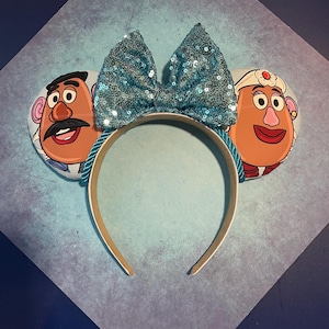 Hand made Toystory Mr and Mrs potato head mouse ear headband