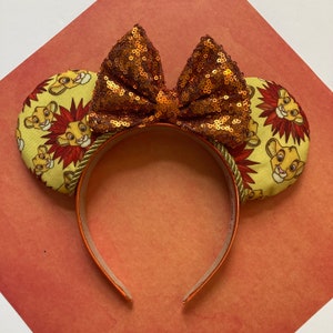 Custom handmade Lion king themed Mouse ears headband